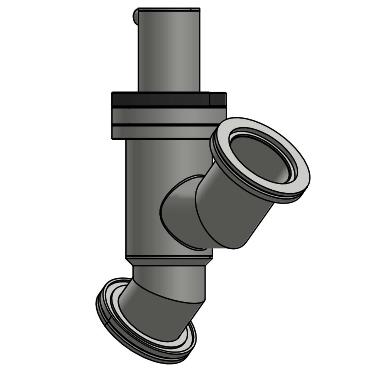 真空ISO法蘭氣動(dòng)直線型角閥